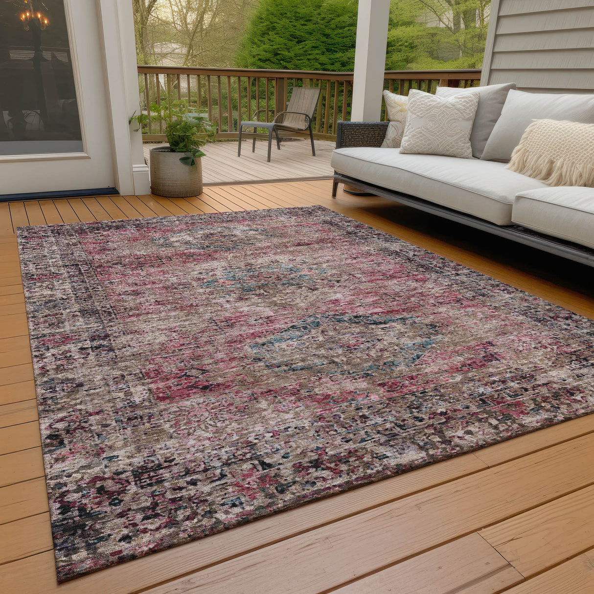 Addison Chantille ACN2170 Global Machine Made Traditional Pink Rug
