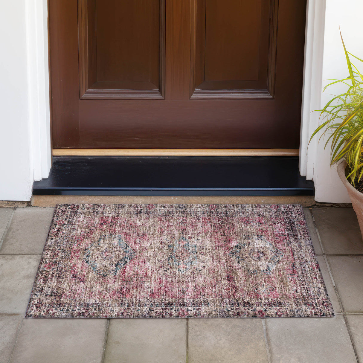 Addison Chantille ACN2170 Global Machine Made Traditional Pink Rug