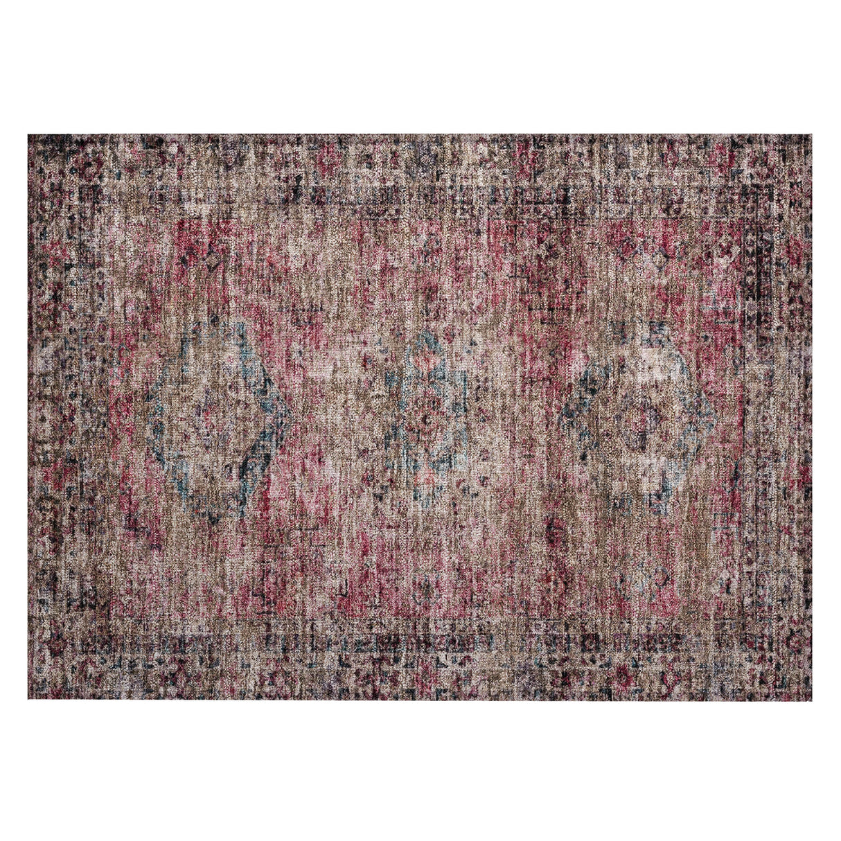 Addison Chantille ACN2170 Global Machine Made Traditional Pink Rug