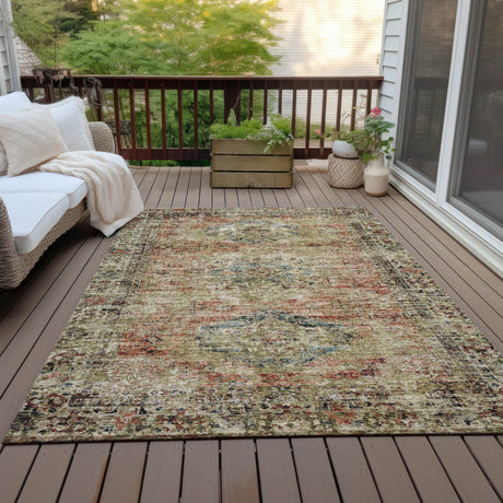 Addison Chantille ACN2170 Global Machine Made Traditional Terracotta Rug