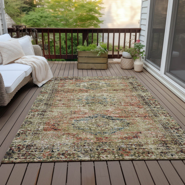 Addison Chantille ACN2170 Global Machine Made Traditional Terracotta Rug