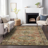 Addison Chantille ACN2170 Global Machine Made Traditional Terracotta Rug