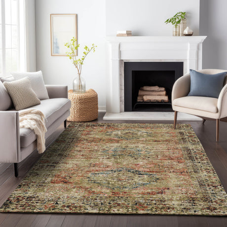 Addison Chantille ACN2170 Global Machine Made Traditional Terracotta Rug