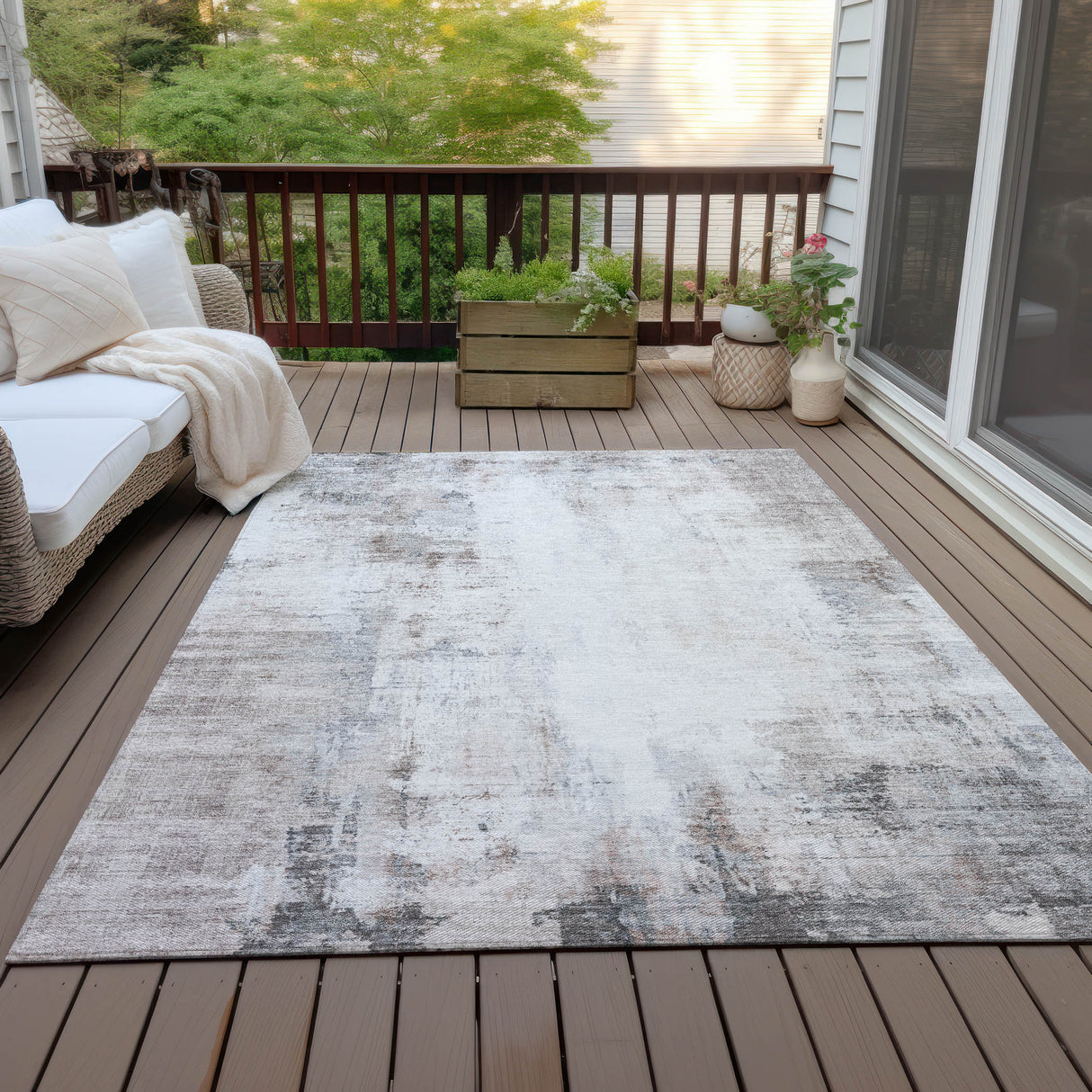 Addison Chantille ACN2171 Modern Machine Made Transitional Taupe Rug
