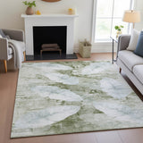 Addison Chantille ACN2172 Floral Machine Made Transitional Aloe Rug