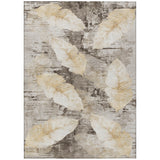 Addison Chantille ACN2172 Floral Machine Made Transitional Brown Rug
