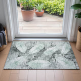 Addison Chantille ACN2172 Floral Machine Made Transitional Teal Rug