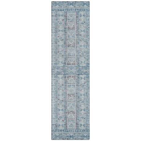 Addison Chantille ACN2173 Stripes Machine Made Transitional Blue Rug