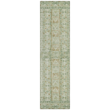 Addison Chantille ACN2173 Stripes Machine Made Transitional Green Rug