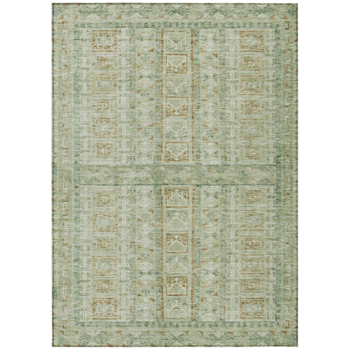 Addison Chantille ACN2173 Stripes Machine Made Transitional Green Rug