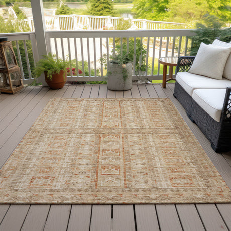 Addison Chantille ACN2173 Stripes Machine Made Transitional Paprika Rug