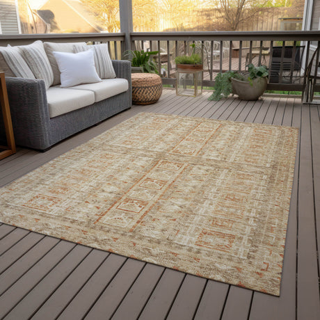 Addison Chantille ACN2173 Stripes Machine Made Transitional Paprika Rug