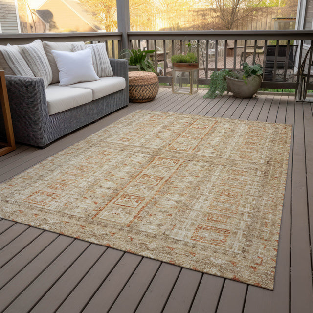 Addison Chantille ACN2173 Stripes Machine Made Transitional Paprika Rug