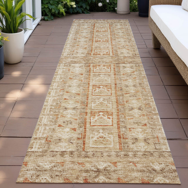 Addison Chantille ACN2173 Stripes Machine Made Transitional Paprika Rug