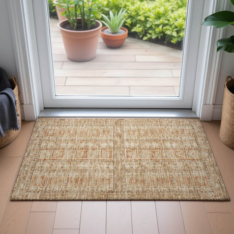 Addison Chantille ACN2173 Stripes Machine Made Transitional Paprika Rug