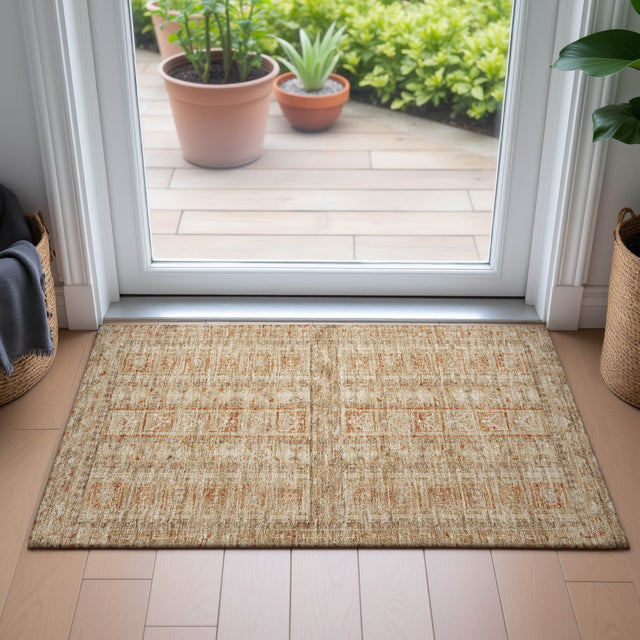 Addison Chantille ACN2173 Stripes Machine Made Transitional Paprika Rug