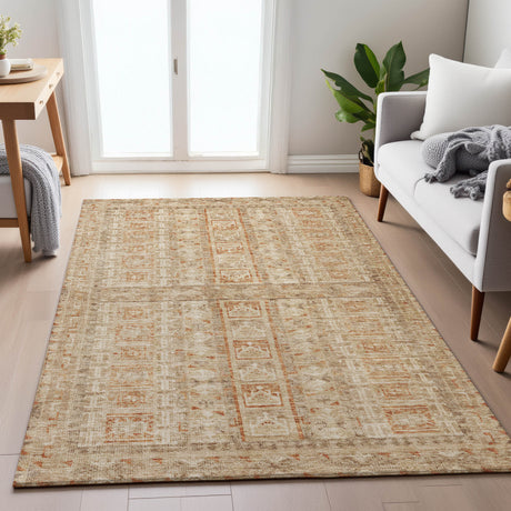 Addison Chantille ACN2173 Stripes Machine Made Transitional Paprika Rug