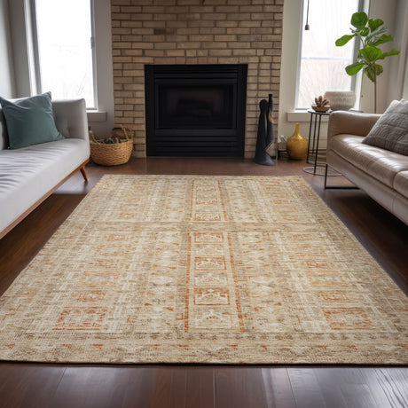 Addison Chantille ACN2173 Stripes Machine Made Transitional Paprika Rug