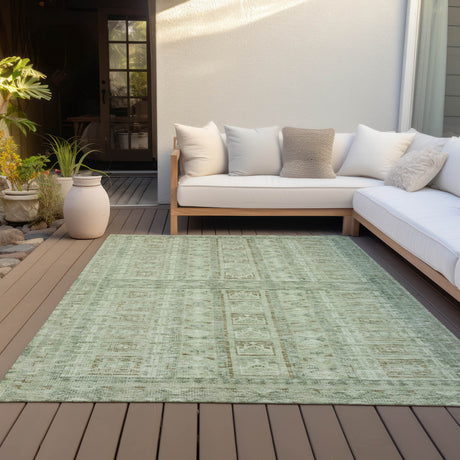 Addison Chantille ACN2173 Stripes Machine Made Transitional Sage Rug