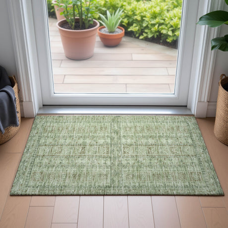 Addison Chantille ACN2173 Stripes Machine Made Transitional Sage Rug