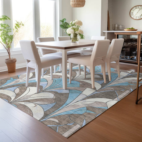 Addison Chantille ACN2174 Modern Machine Made Transitional Brown Rug