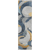 Addison Chantille ACN2175 Geometric Machine Made Transitional Blue Rug