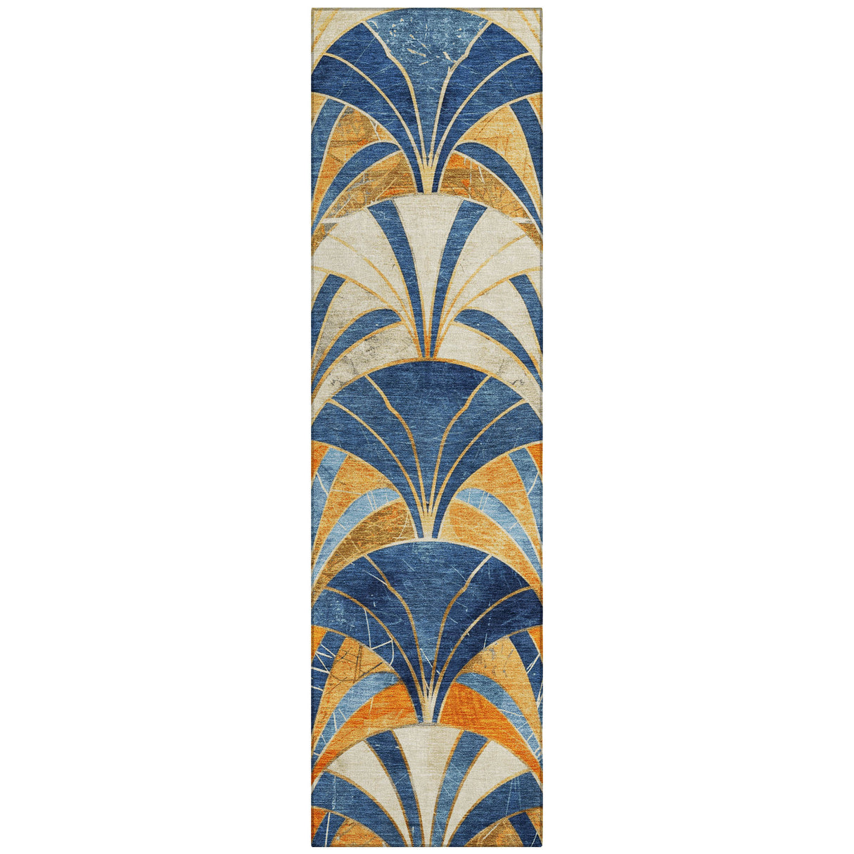 Addison Chantille ACN2178 Geometric Machine Made Transitional Blue Rug