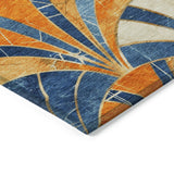 Addison Chantille ACN2178 Geometric Machine Made Transitional Blue Rug