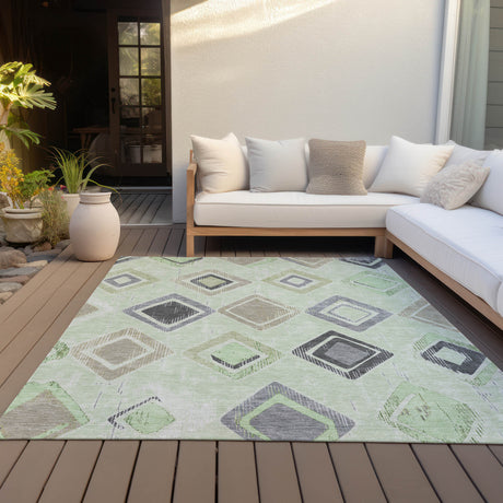 Addison Chantille ACN2180 Geometric Machine Made Transitional Aloe Rug
