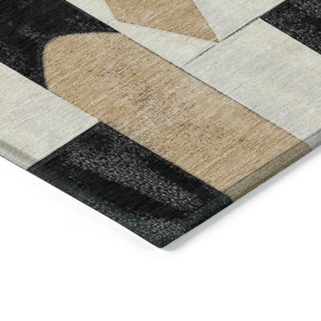 Addison Chantille ACN2181 Geometric Machine Made Transitional Black Rug