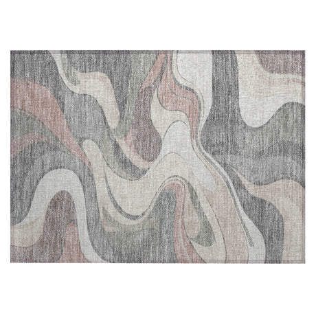 Addison Chantille ACN2183 Swirls Machine Made Transitional Beige Rug