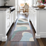 Addison Chantille ACN2186 Swirls Machine Made Transitional Taupe Rug