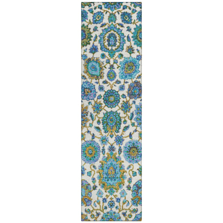Addison Chantille ACN2187 Global Machine Made Traditional Aqua Rug