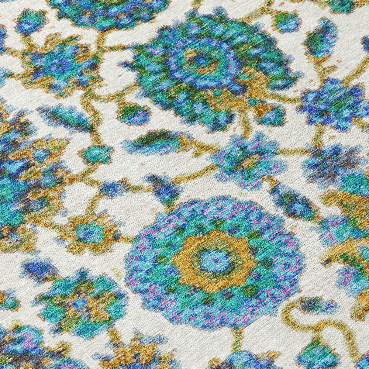 Addison Chantille ACN2187 Global Machine Made Traditional Aqua Rug