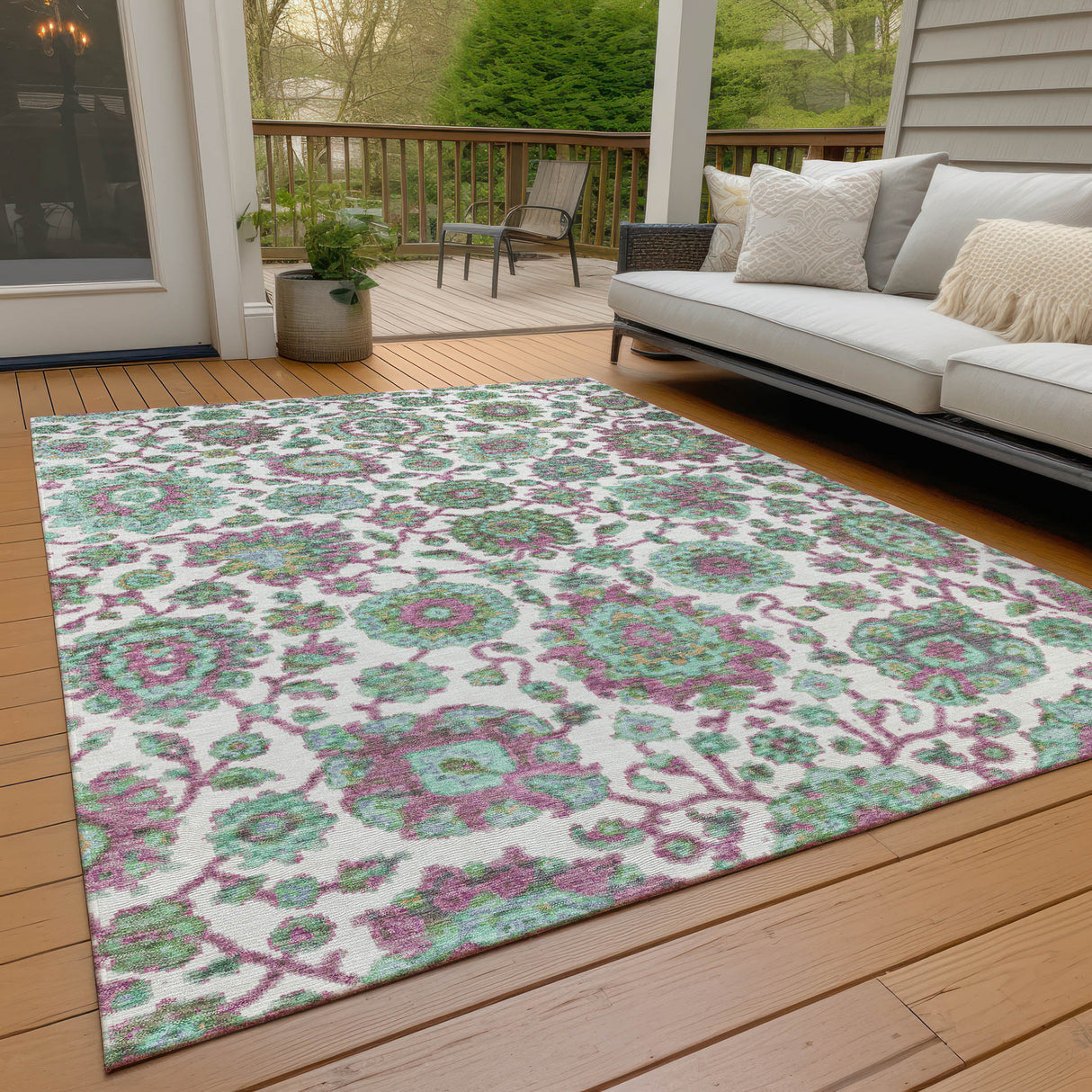 Addison Chantille ACN2187 Global Machine Made Traditional Mint Rug
