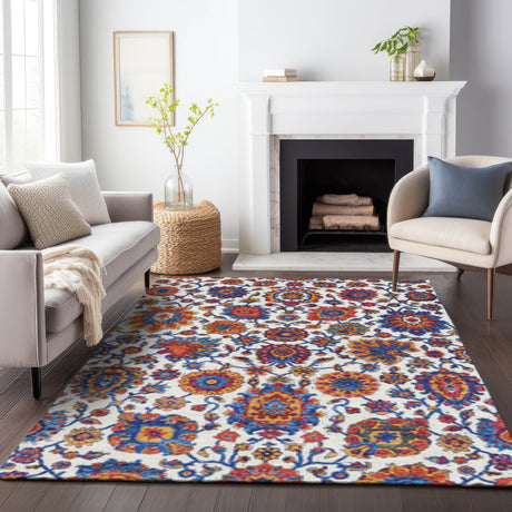 Addison Chantille ACN2187 Global Machine Made Traditional Red Rug