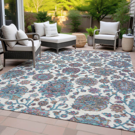 Addison Chantille ACN2187 Global Machine Made Traditional Teal Rug