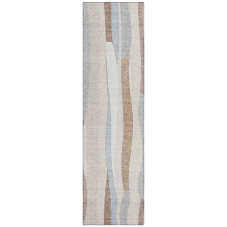 Addison Chantille ACN2188 Stripes Machine Made Transitional Beige Rug