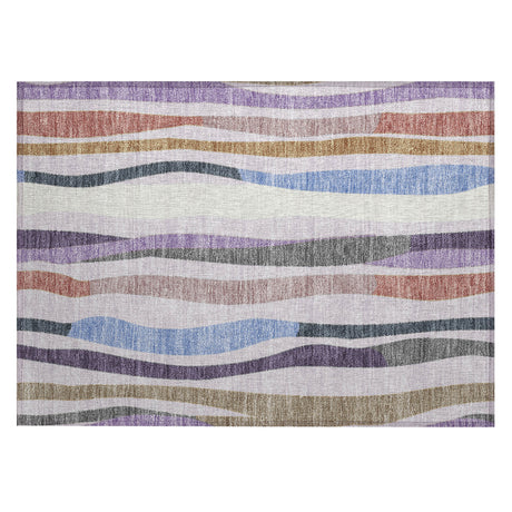 Addison Chantille ACN2188 Stripes Machine Made Transitional Lavender Rug