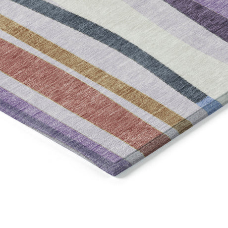 Addison Chantille ACN2188 Stripes Machine Made Transitional Lavender Rug