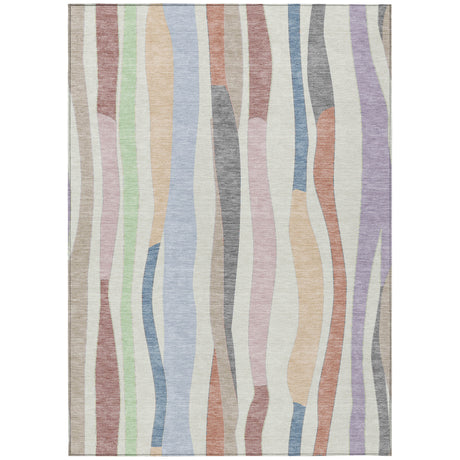 Addison Chantille ACN2188 Stripes Machine Made Transitional Pearl Rug