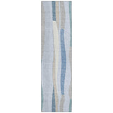 Addison Chantille ACN2188 Stripes Machine Made Transitional Sky Rug
