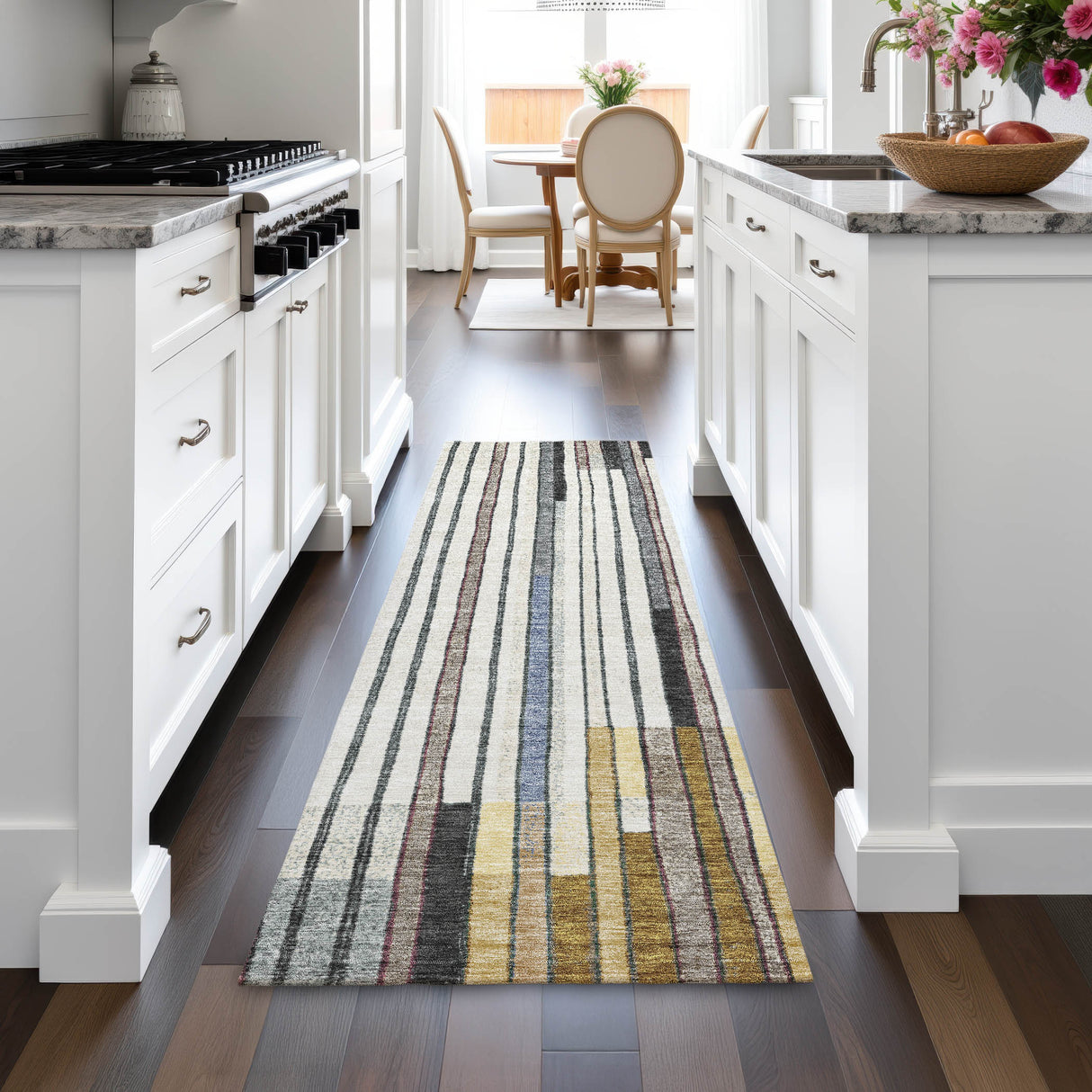 Addison Chantille ACN2189 Geometric Machine Made Transitional Black Rug