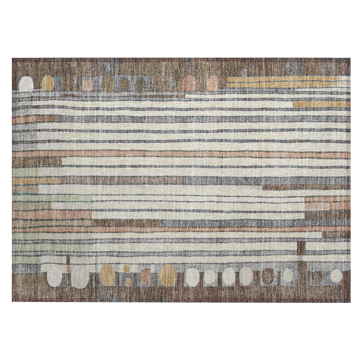 Addison Chantille ACN2189 Geometric Machine Made Transitional Brown Rug