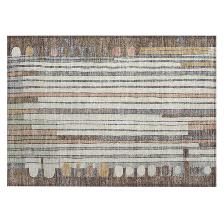 Addison Chantille ACN2189 Geometric Machine Made Transitional Brown Rug