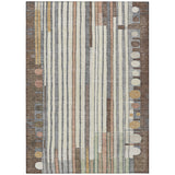 Addison Chantille ACN2189 Geometric Machine Made Transitional Brown Rug