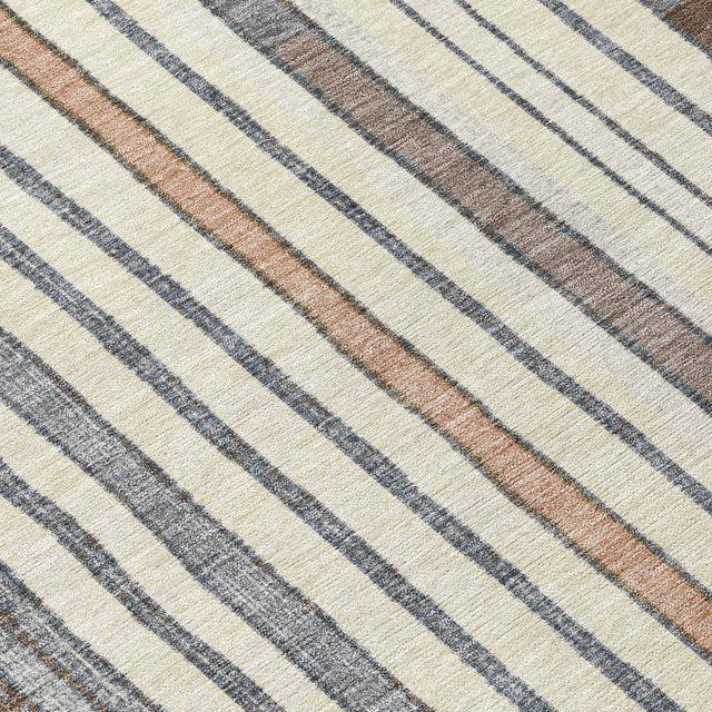 Addison Chantille ACN2189 Geometric Machine Made Transitional Brown Rug