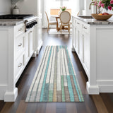 Addison Chantille ACN2189 Geometric Machine Made Transitional Teal Rug