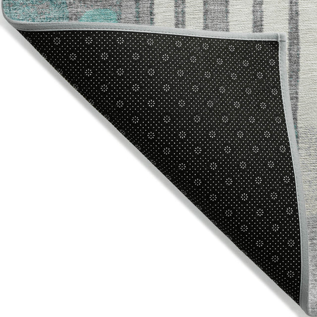 Addison Chantille ACN2189 Geometric Machine Made Transitional Teal Rug