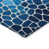Addison Chantille ACN2190 Geometric Machine Made Transitional Blue Rug